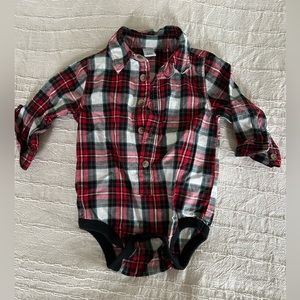 Holiday red baby plaid
